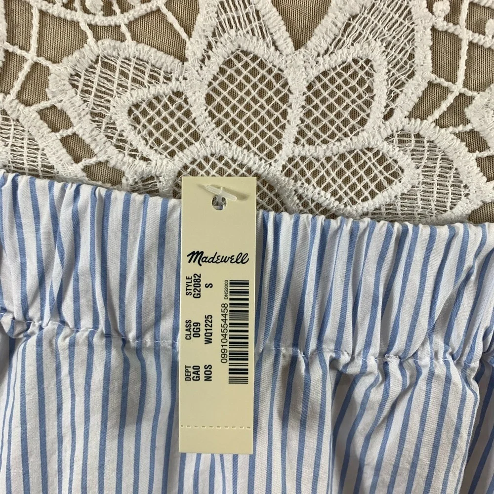 Madewell Clean Off The Shoulder Blue Top Small - Picture 5 of 6
